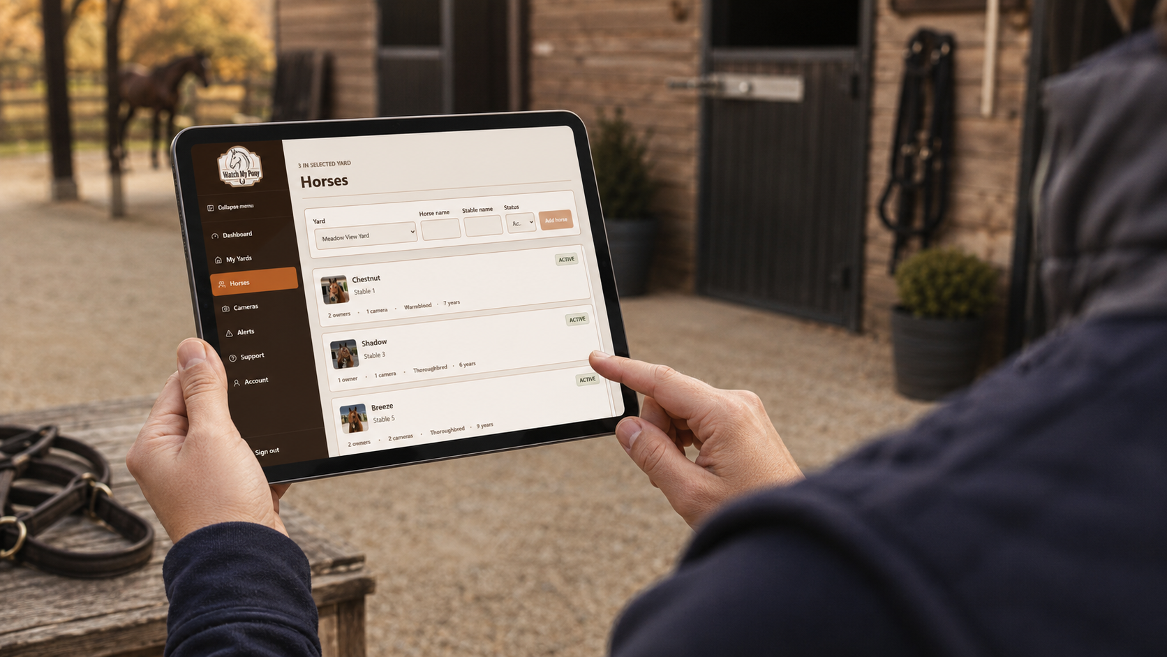 Yard management screen
