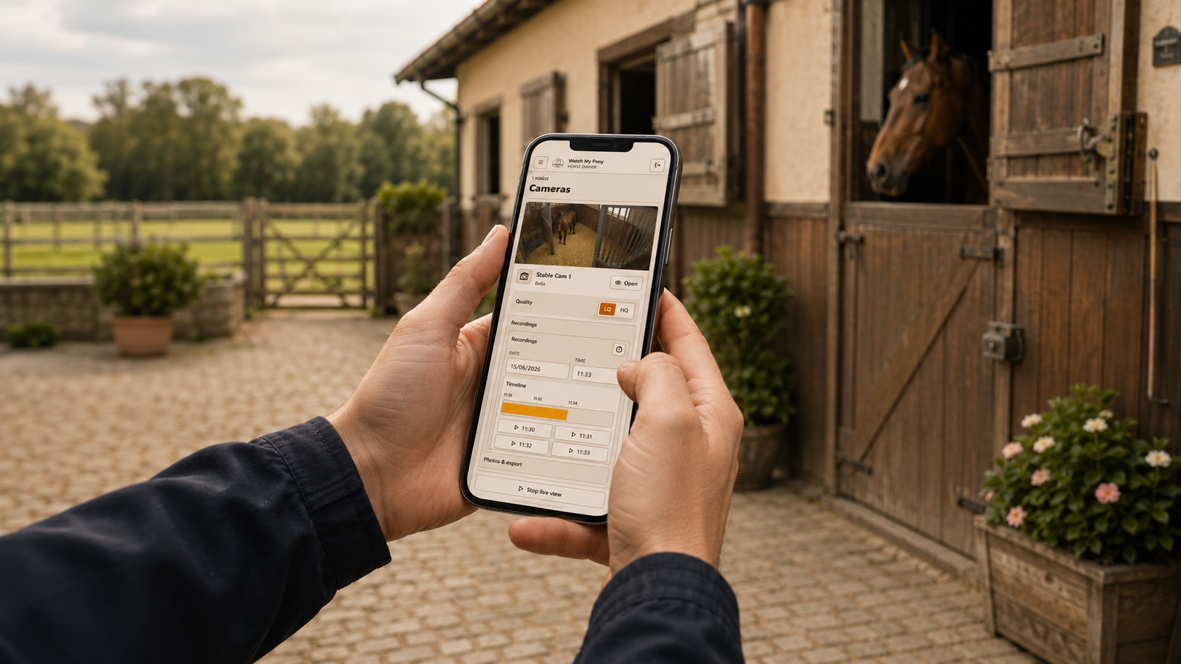 Recording timeline in the app